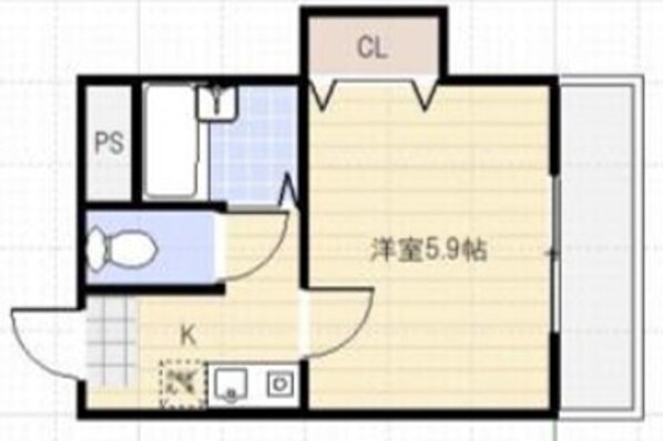 岸辺駅 徒歩28分 6階の物件間取画像